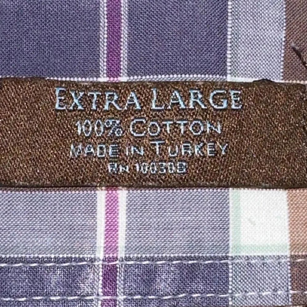 Peter Millar 100% Cotton Button Down Dress Shirt Plaid‎ Size XL